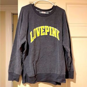 PINK sz Large crew neck sweater💛